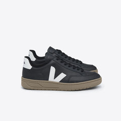 V-12 LEATHER BLACK WHITE DUNE